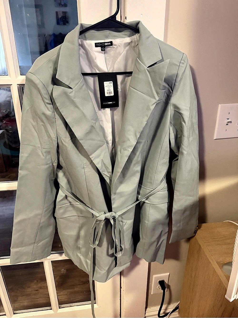 Women's Green Tie-Waist Blazer NWT
